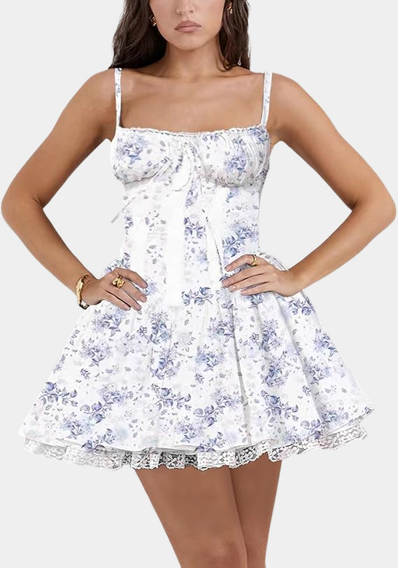 Women's Sexy Dress Blue Floral